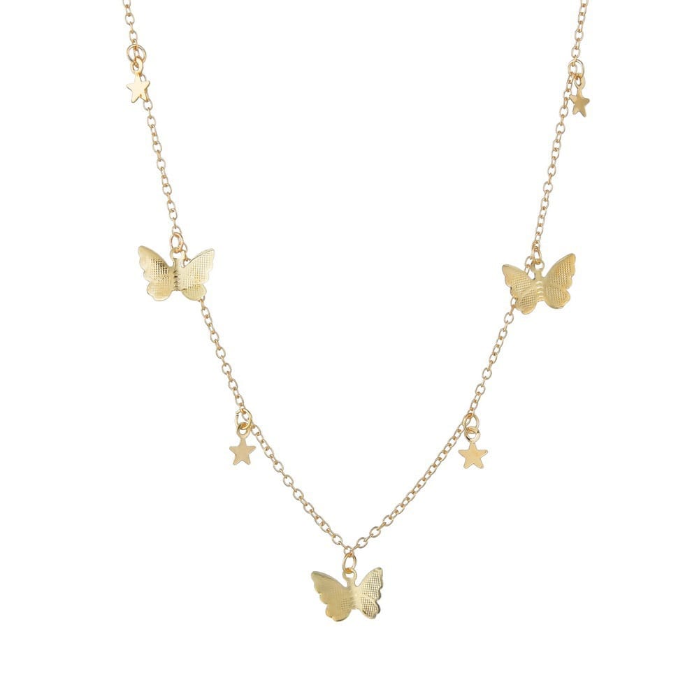 Picture of Cute Zircon Butterfly  Necklace for Women  Adjustable