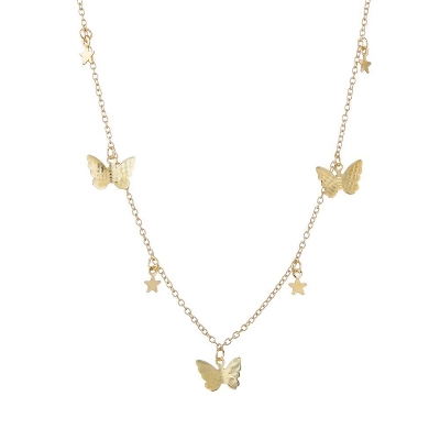 Picture of Cute Zircon Butterfly  Necklace for Women  Adjustable