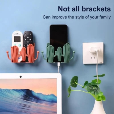 Picture of Cactus remote wall rack Remote Controller Box Charger Storage Organizer Wall Mount Multicolor 