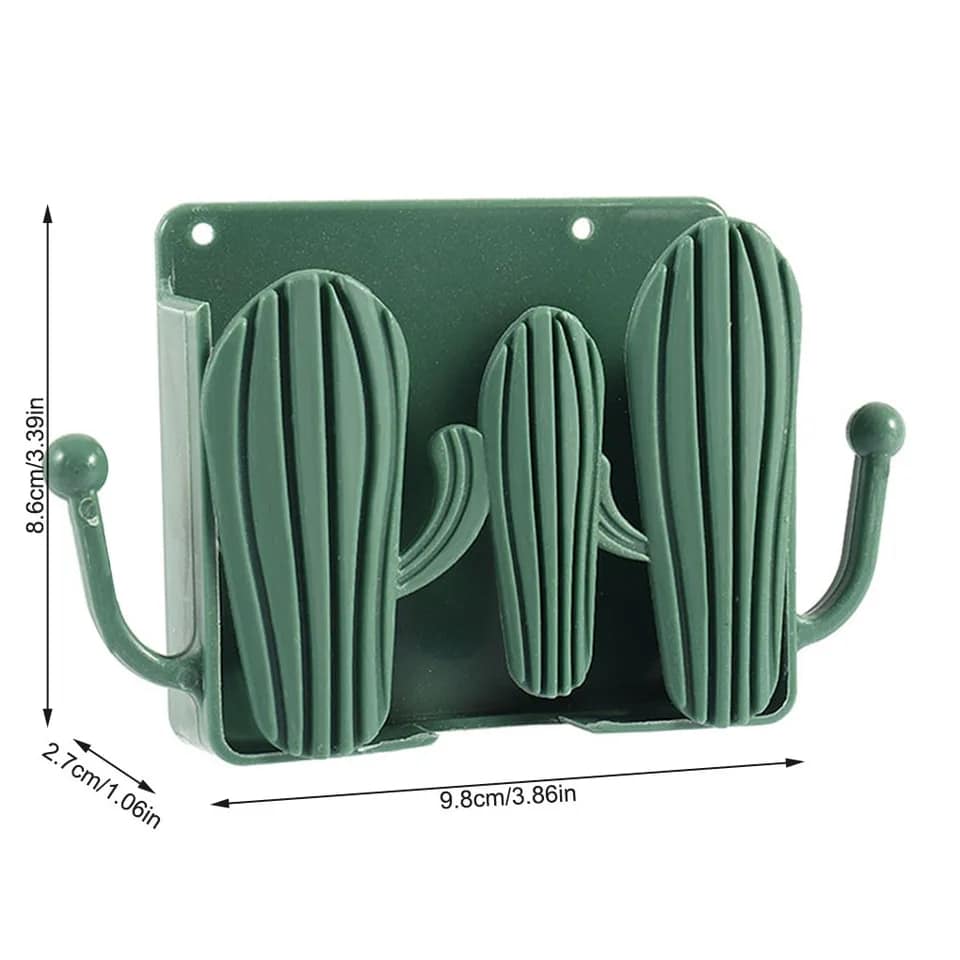 Picture of Cactus remote wall rack Remote Controller Box Charger Storage Organizer Wall Mount Multicolor 