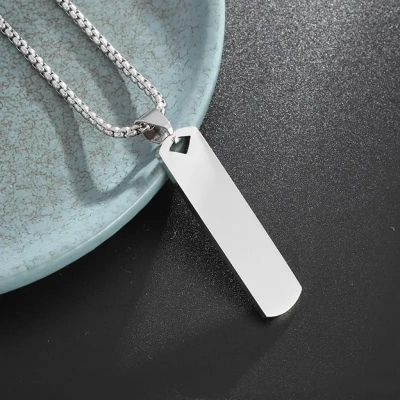 Picture of Stylish Addition - Fashion New Pendant Necklace Men Punk Trendy Simple Stainless Steel Chain Jewellery Gift - Modern - Choice Expression  
