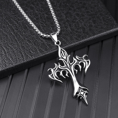 Picture of Anchor Chain Pendants Necklace rendy Simple Stainless Steel Chain Jewellery Gift - Modern - Choice Expression Silver 