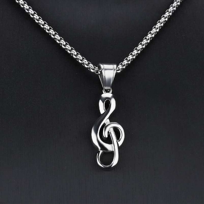 Picture of Pendant Necklace for Boy Male Stainless Steel Fashion Necklace Silver 