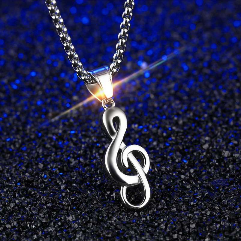 Picture of Pendant Necklace for Boy Male Stainless Steel Fashion Necklace Silver 