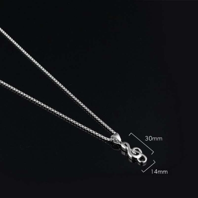 Picture of Pendant Necklace for Boy Male Stainless Steel Fashion Necklace Silver 