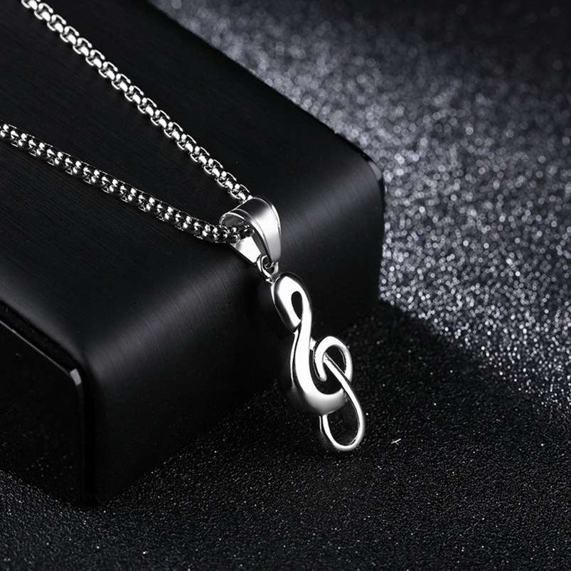 Picture of Pendant Necklace for Boy Male Stainless Steel Fashion Necklace Silver 