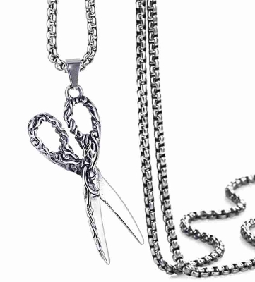 Picture of Scissors Chain for Men Stainless Steel Necklace Fashion Dark Chain For Men  
