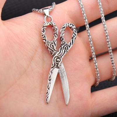 Picture of Scissors Chain for Men Stainless Steel Necklace Fashion Dark Chain For Men  