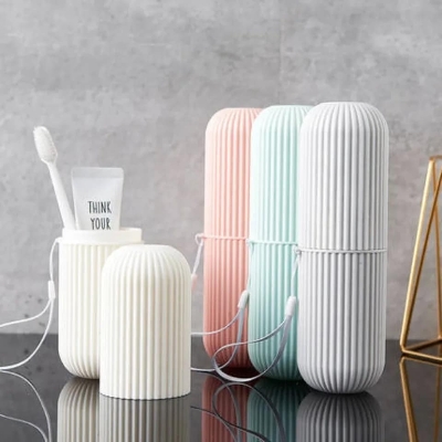 Picture of New Travel Toothbrush Holder Non-Slip Portable Travel Toothbrush Holder Minimalist PP Cup for Business  