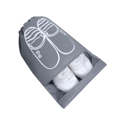 Picture of New Waterproof Shoe Storage Bags with Drawstring - Transparent Travel Shoe Organizing Pouches  