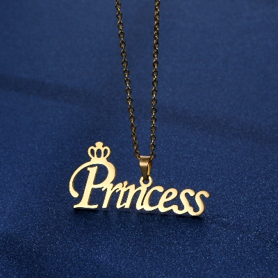 Picture of Stainless Steel Necklace and Earrings Set Gift For Women Gold 