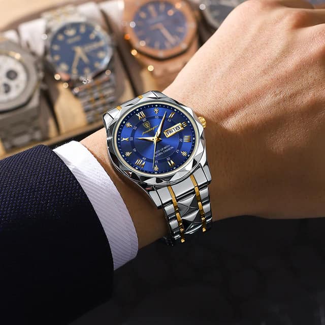Picture of New POEDAGAR New Fashion Men's Watches Top Brand Stainless Steel Luxury Men Quartz Wristwatches Relogio Masculino  