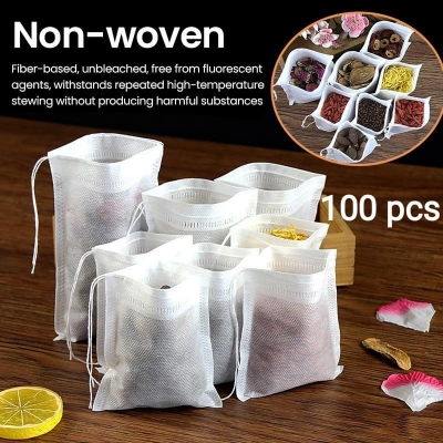 Picture of 100pcs Empty  Leaf Tea Bags White 