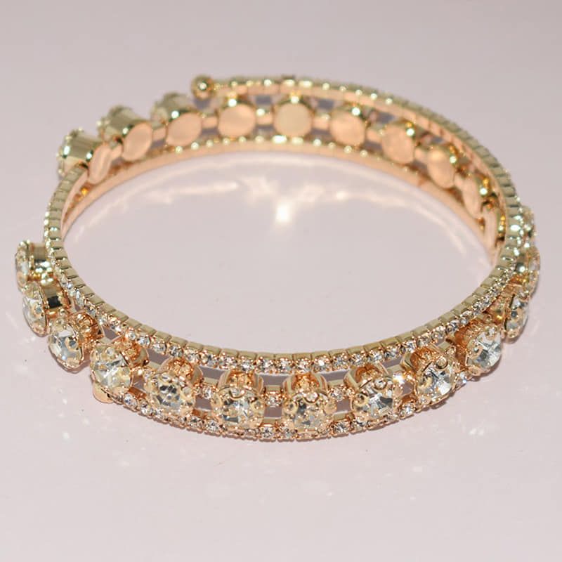 Picture of Women Golden Color Lucky Bracelet Diamond   Crystal Bracelet For  Women  