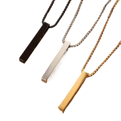 Picture of Men's Bar Pendant Necklace Collier Neck Chain for Men & Boys  