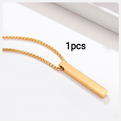 Picture of Men's Bar Pendant Necklace Collier Neck Chain for Men & Boys  