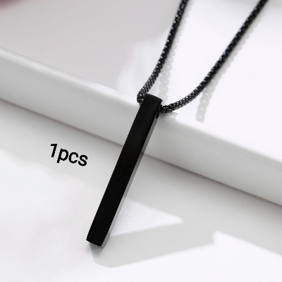 Picture of Men's Bar Pendant Necklace Collier Neck Chain for Men & Boys  