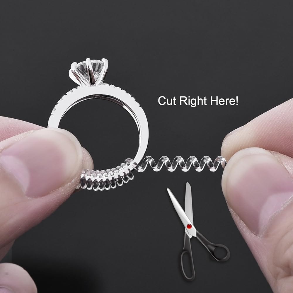 Picture of New Simple Spiral Based Ring Tools Spring Coil Ring Size Adjustment Guard Tightener Reducer Resizing Tool For Jewelry Accessories  