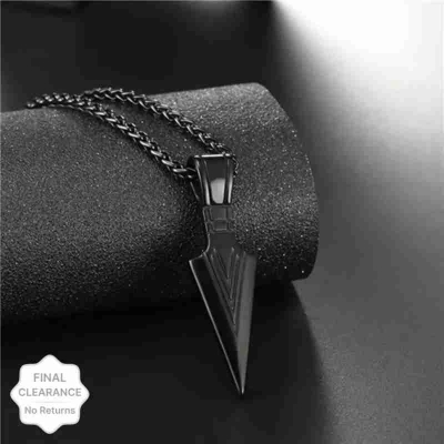 Picture of Black Color  Breathing Necklace Metal Chain for Men Black 