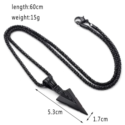 Picture of Black Color  Breathing Necklace Metal Chain for Men Black 