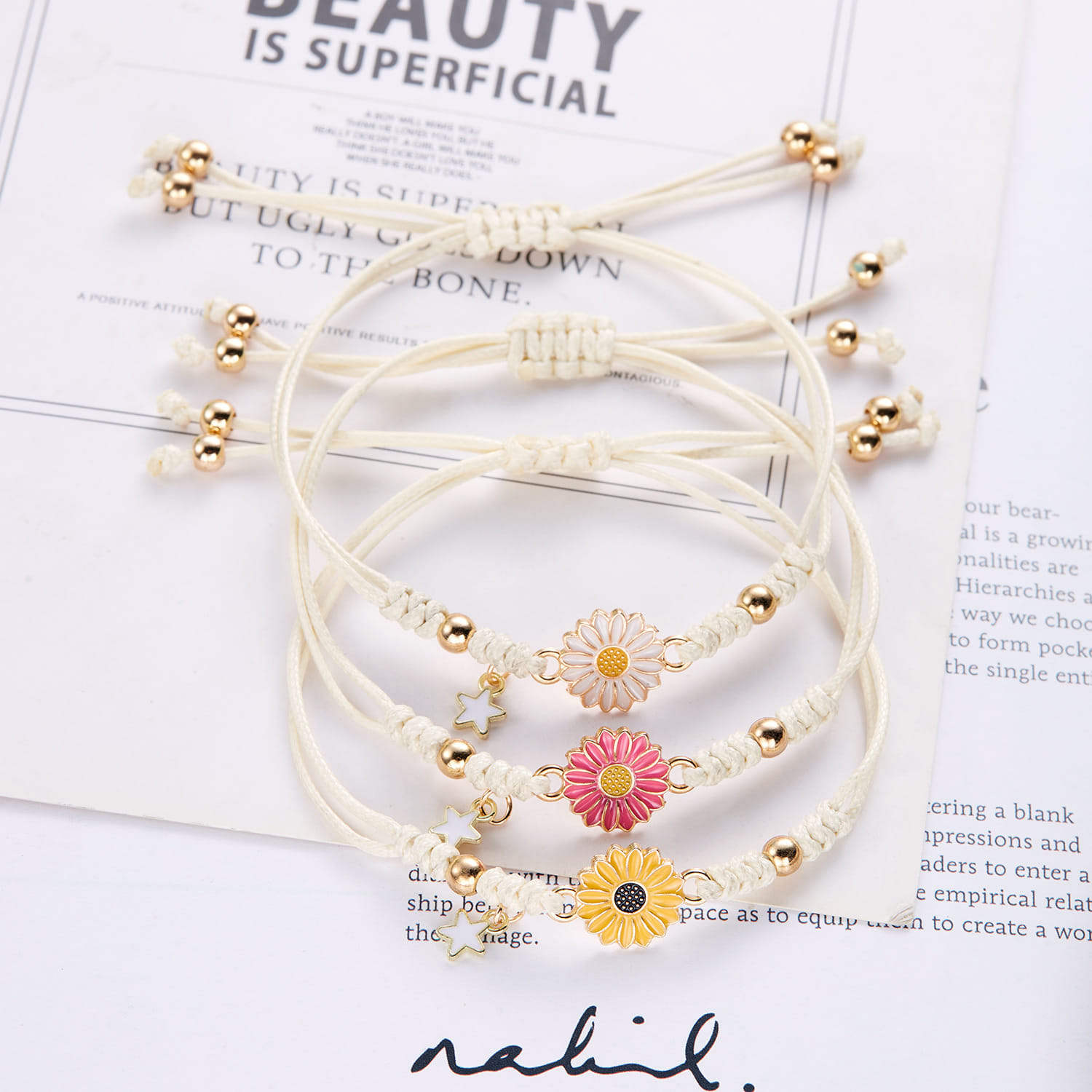 Picture of Korean Bracelets Adjustable Charm Bangle Chain Jewelry Gift - Bracelet For Women  
