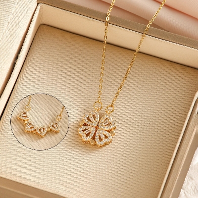 Picture of Sweet Rhinestone Bow Knot Pendant Necklace Elegant Summer Imitation Choker Necklace For Women Jewelry Gifts Gold 