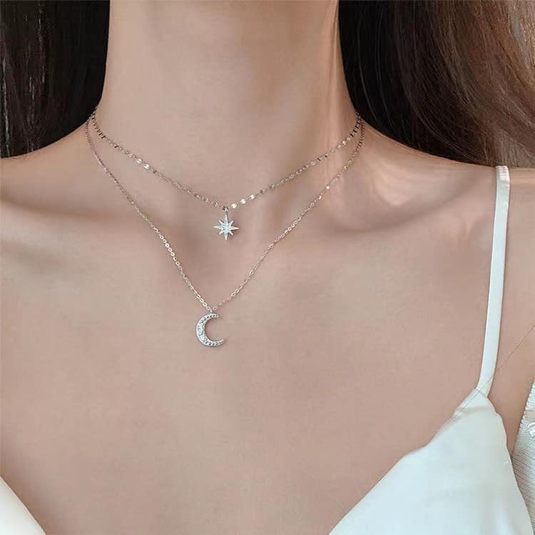 Picture of New Chain Choker Sparkling Classic Girl Necklace For Women Silver 