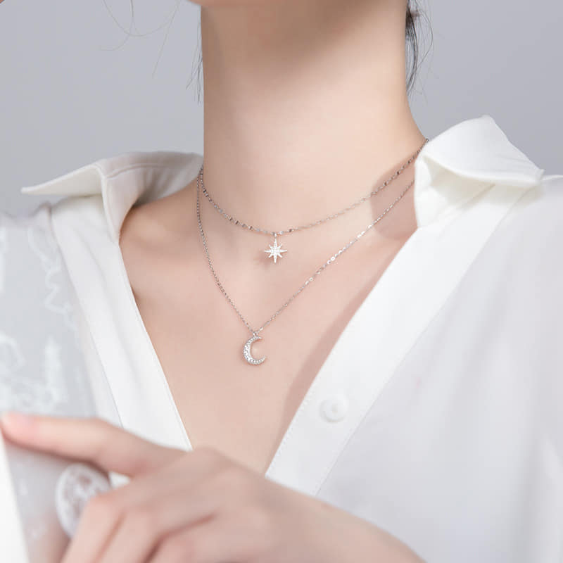 Picture of New Chain Choker Sparkling Classic Girl Necklace For Women Silver 