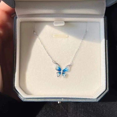 Picture of New Blue Silver  Color Flower Adjustable Chain for Women Blue 