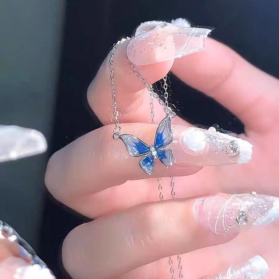 Picture of New Blue Silver  Color Flower Adjustable Chain for Women Blue 