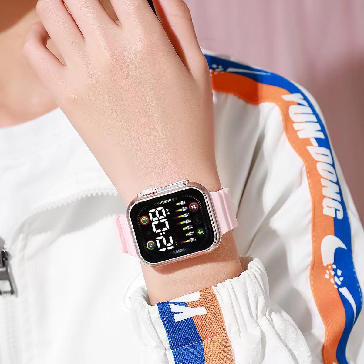 Picture of LED Digital Sports Watch For Man - Women Water Resistance LED Wrist Square Digital watch  