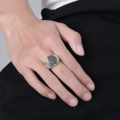 Picture of ​Stainless Steel Men Finger Ring Ring for Men Silver 