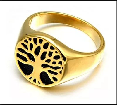 Picture of Stainless Steel Ring Fashion Jewelry Finger Ring Gold 