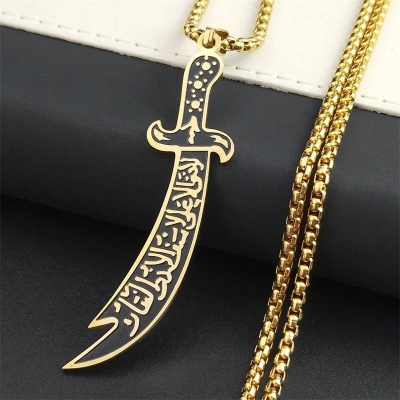 Picture of Stylish Addition - Fashion New Pendant Necklace Men Punk Trendy Simple Stainless Steel Chain Jewellery Gift - Modern - Choice Expression Gold 