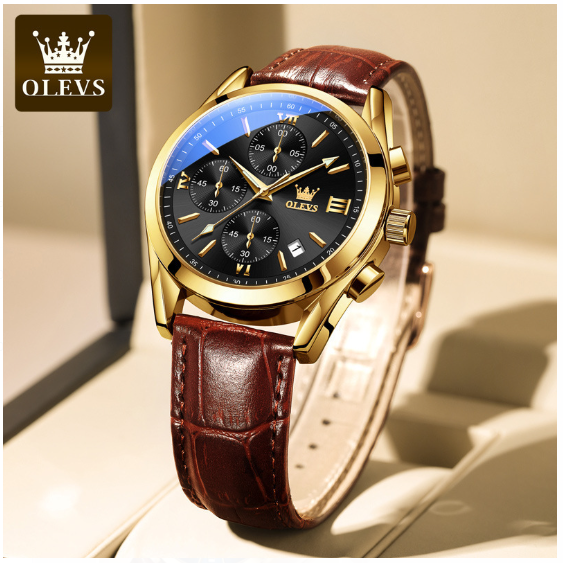 Picture of Watch For Men OLEVS Top Luxury Leather Analog Quartz Fashionable Watch  