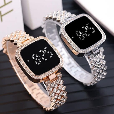 Picture of Fashionable LED Display Digital Touch Screen watch For Girls  