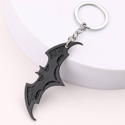 Picture of AeroBat: Elegant and Edgy Bat-Themed Metal Keychain Black 