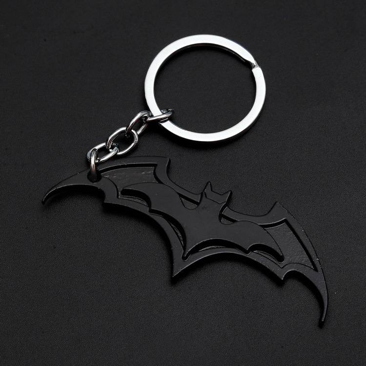 Picture of AeroBat: Elegant and Edgy Bat-Themed Metal Keychain Black 