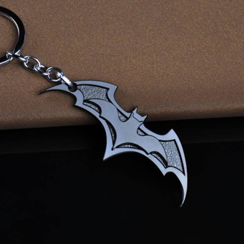 Picture of AeroBat: Elegant and Edgy Bat-Themed Metal Keychain Black 