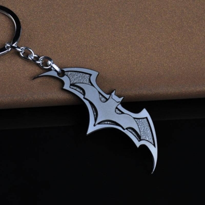 Picture of AeroBat: Elegant and Edgy Bat-Themed Metal Keychain Black 
