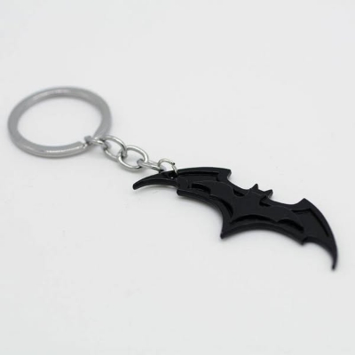 Picture of AeroBat: Elegant and Edgy Bat-Themed Metal Keychain Black 