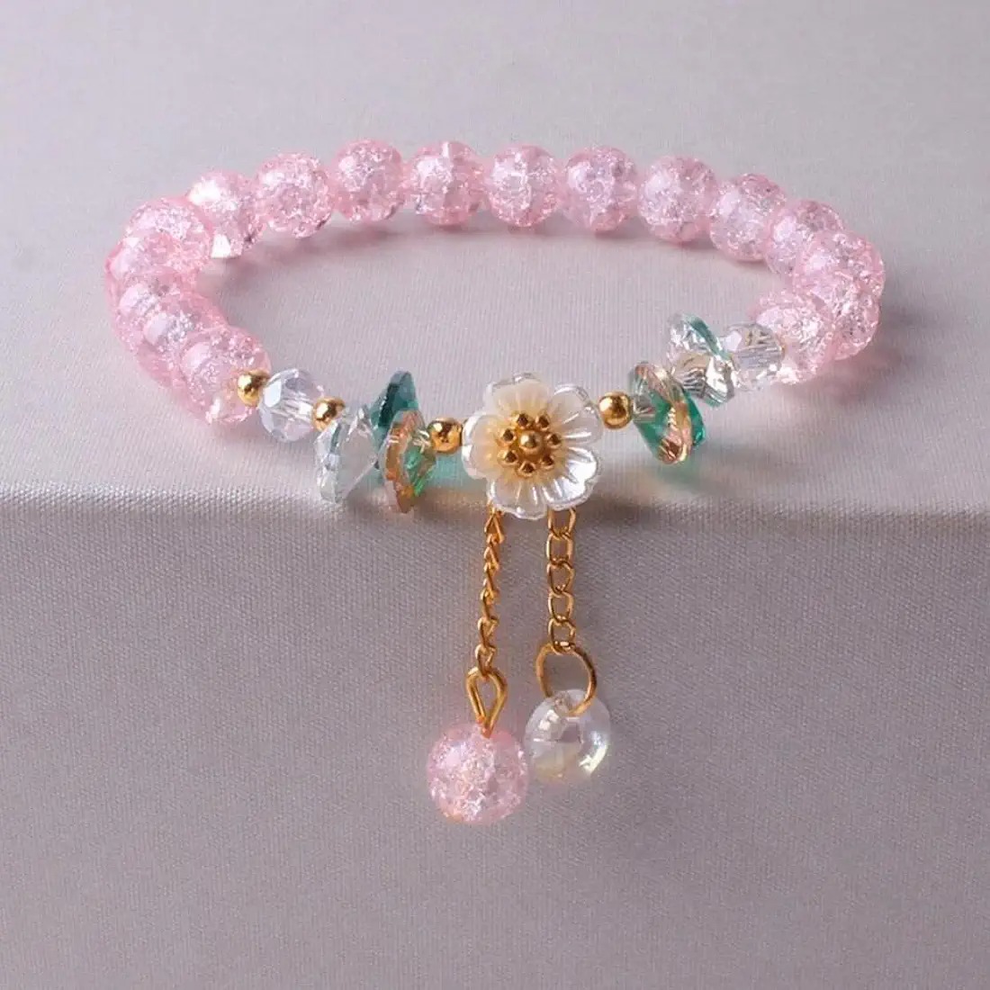 Picture of Women's Aurora Bloom Dangle Bracelet Fashion Jewelry Accessory Pink 