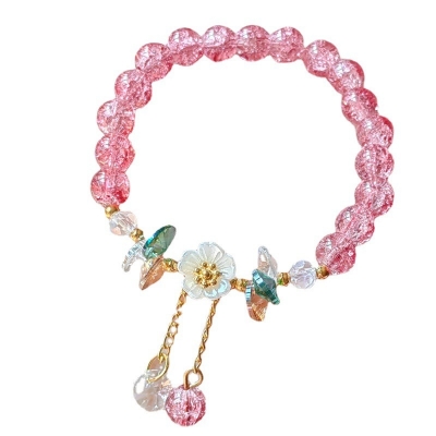 Picture of Women's Aurora Bloom Dangle Bracelet Fashion Jewelry Accessory Pink 