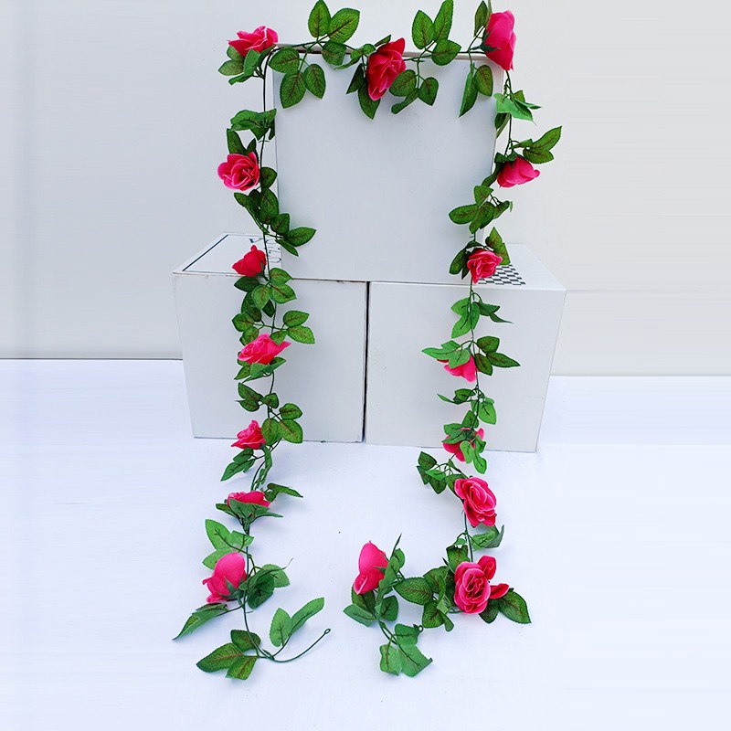Picture of Blossoming Beauty: Artificial Red Rose & Greenery Monogram Letter Red 