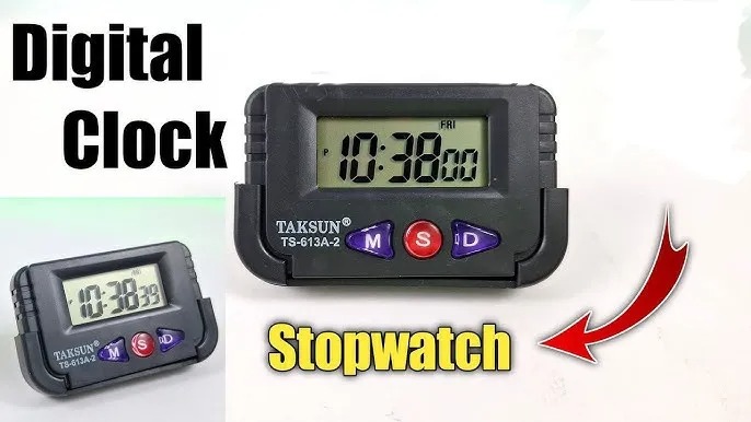 Picture of Multifunctional Digital Timepiece with Accurate Stopwatch and Date Display Black 