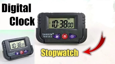 Picture of Multifunctional Digital Timepiece with Accurate Stopwatch and Date Display Black 