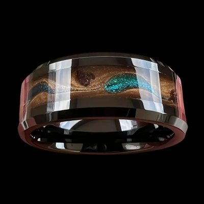 Picture of Titanium steel finger Ring for men Multicolor 