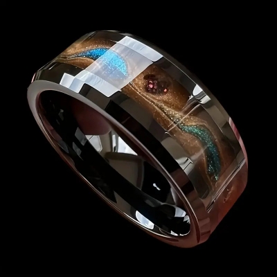 Picture of Titanium steel finger Ring for men Multicolor 