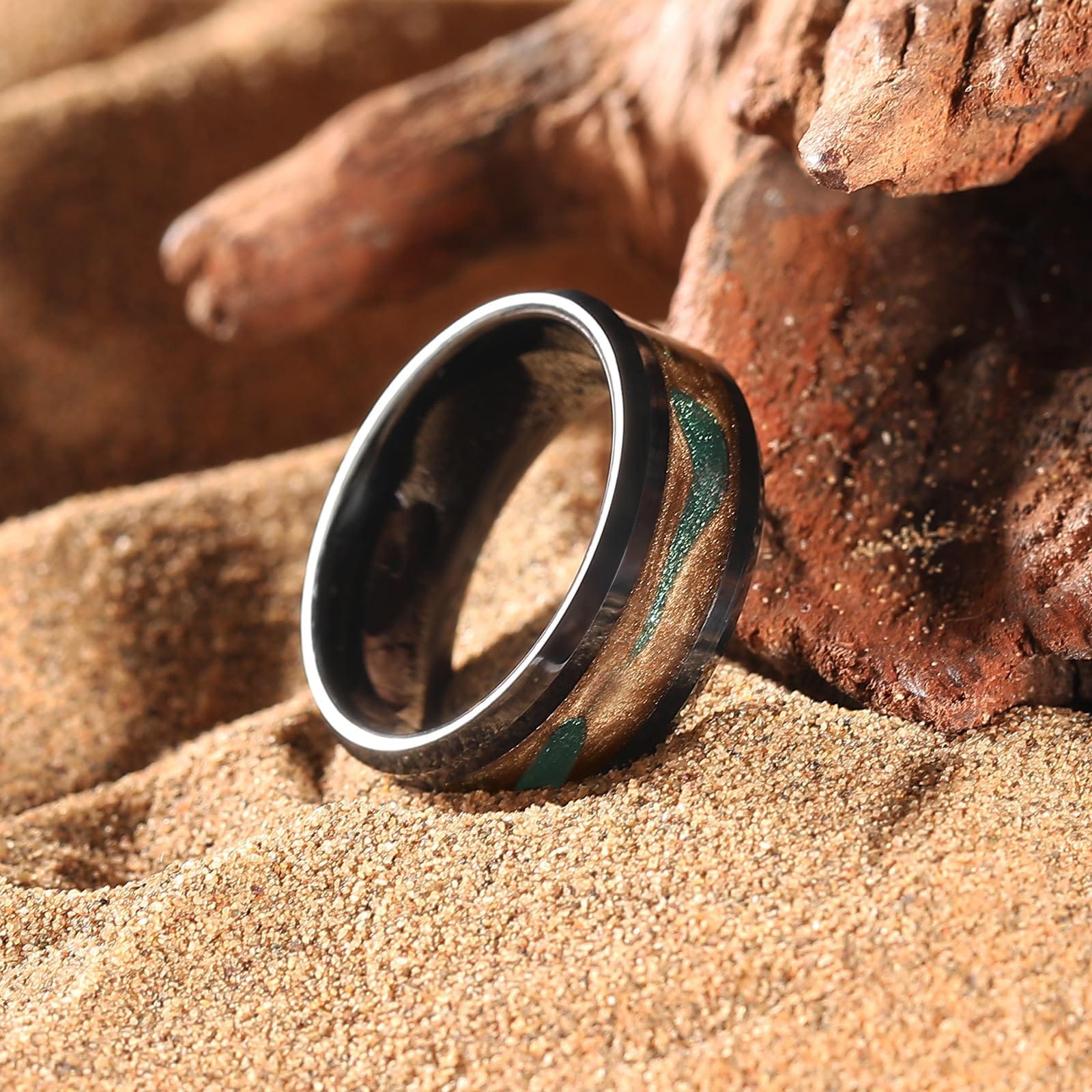 Picture of Titanium steel finger Ring for men Multicolor 