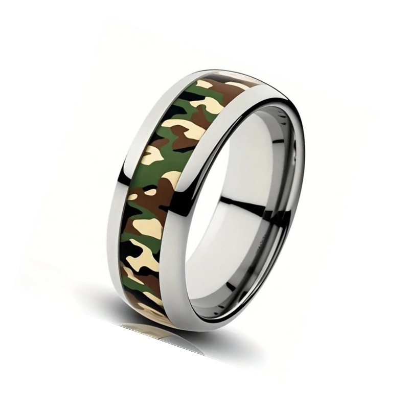 Picture of steel Finger Ring for Men - Black Multicolor 